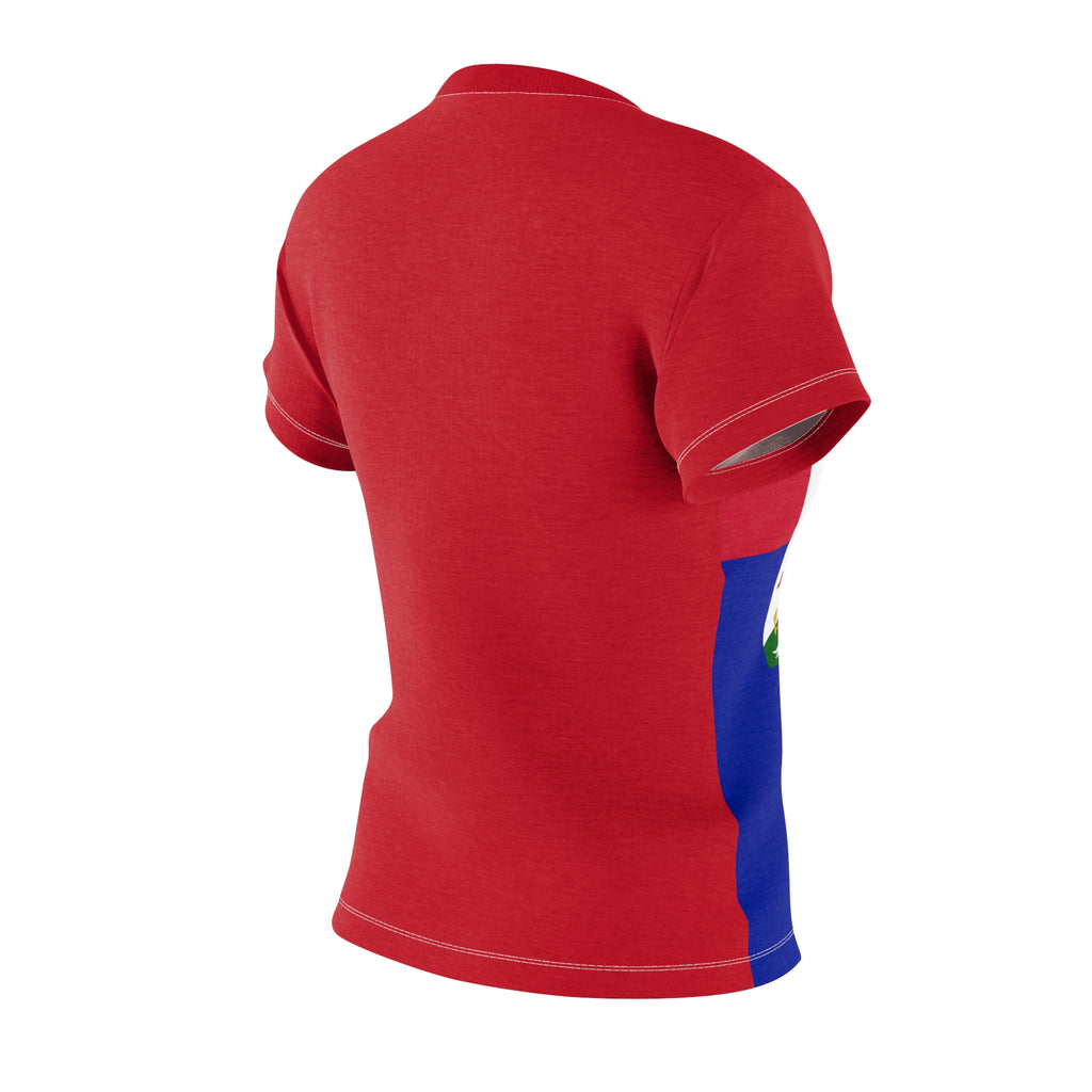 Haiti-Brazil Fusion Soccer Women's Tee - Patriotic Brazil Haiti Soccer Fan Shirt