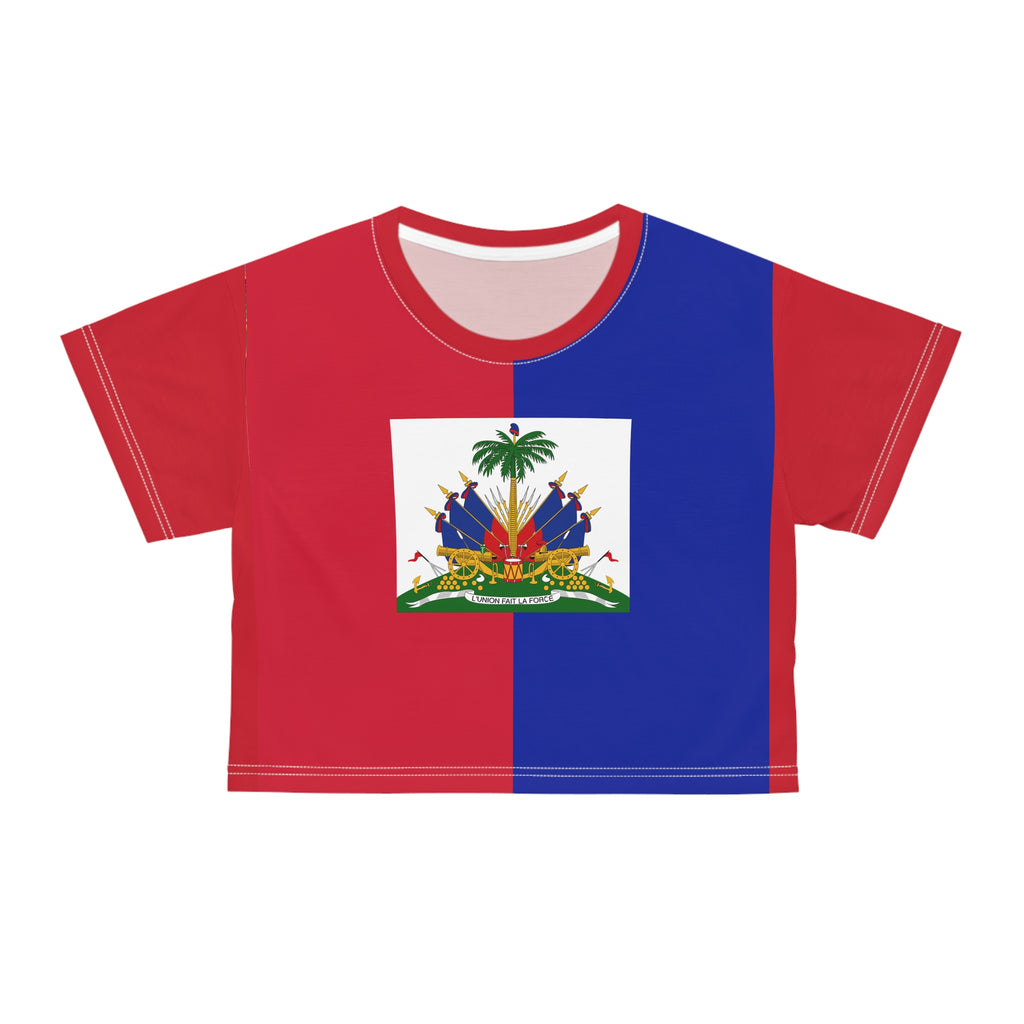 Haitian Flag Women's Crop Tee