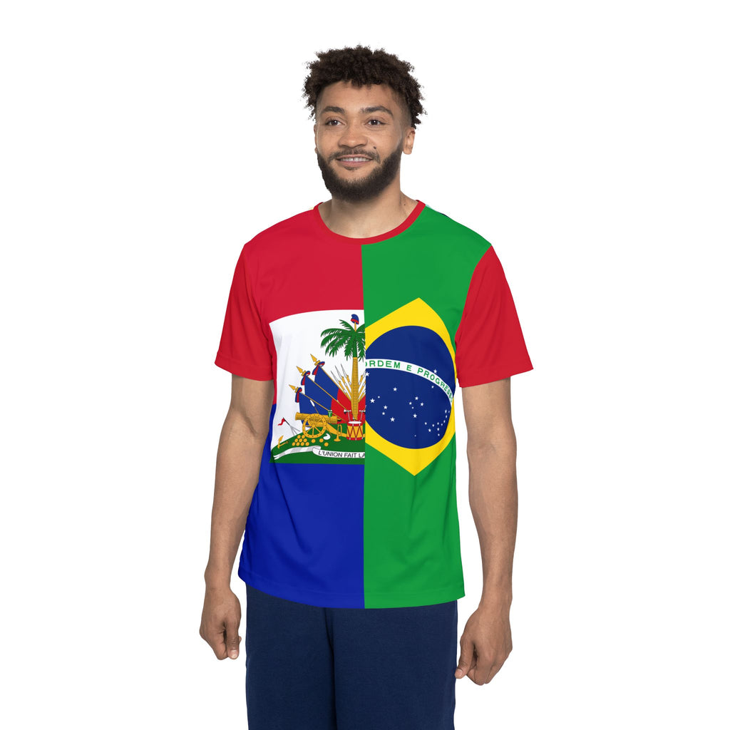 Haiti-Brazil Fusion Soccer Men's Tee- Revolution Edition