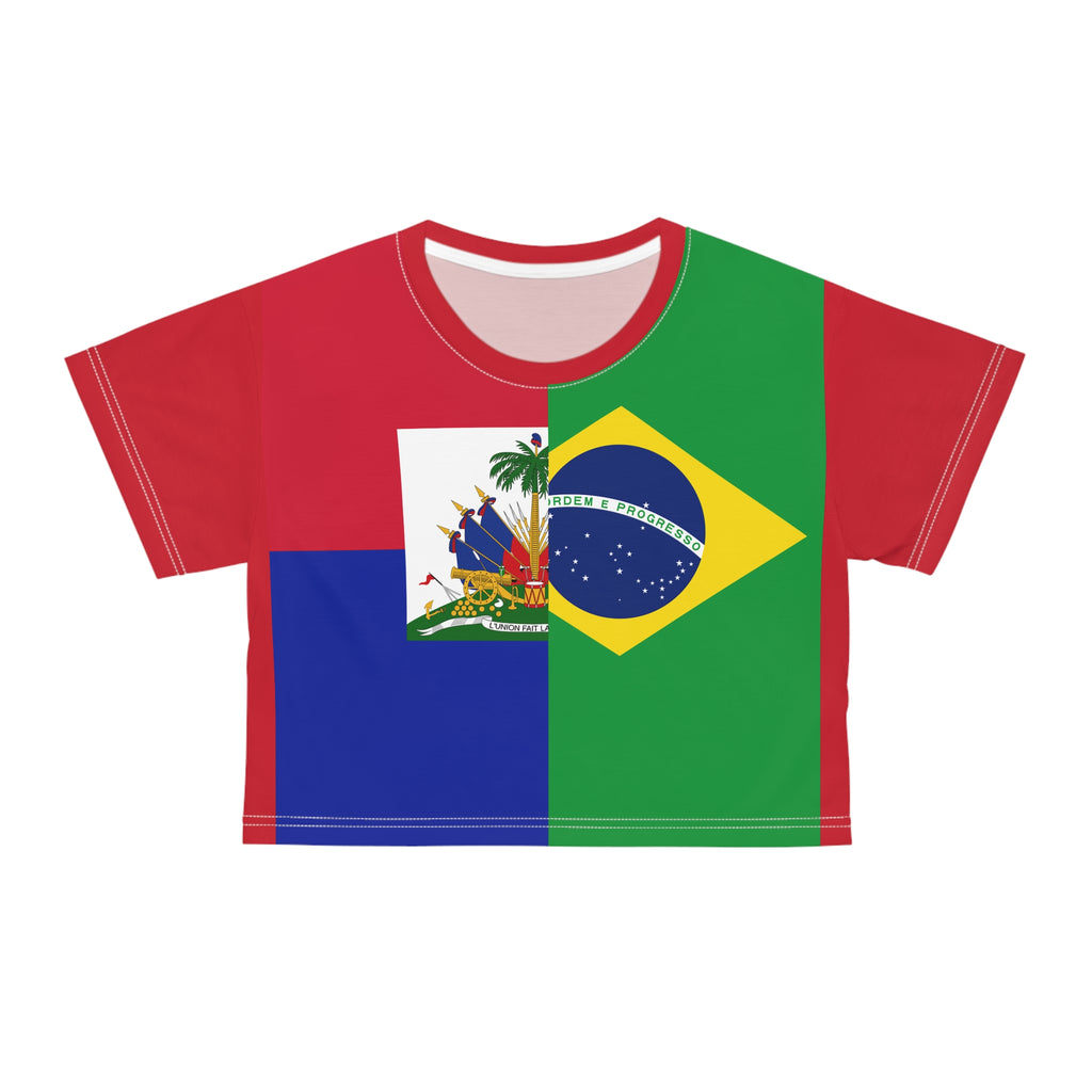 Haiti-Brazil Fusion Soccer Women's Crop Top