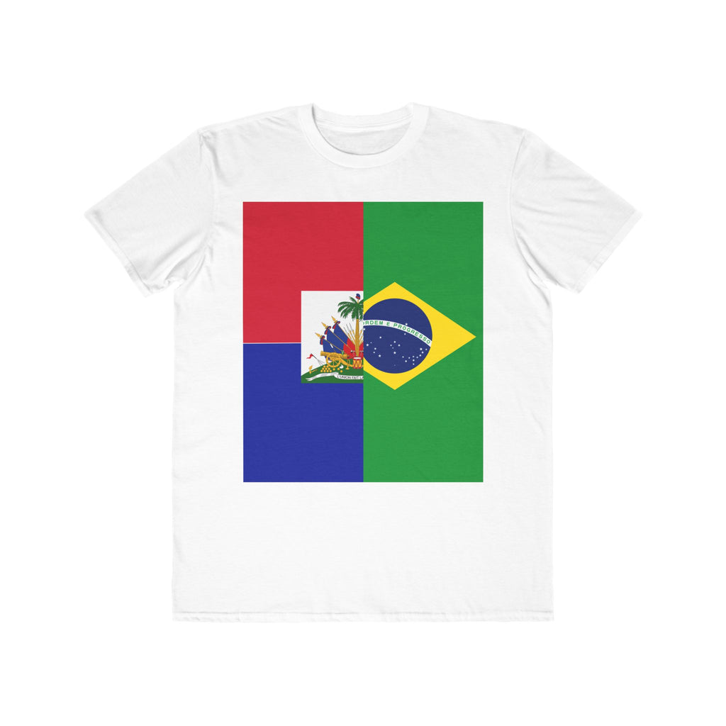 Haiti-Brazil Fusion Soccer T-Shirt | Split Flag Graphic Tee